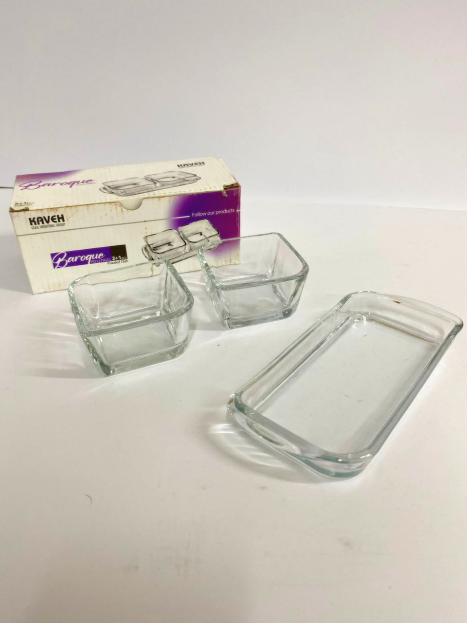 Mini Sauce + salad  Bowls , 2+1 Small Glass Bowl Set,