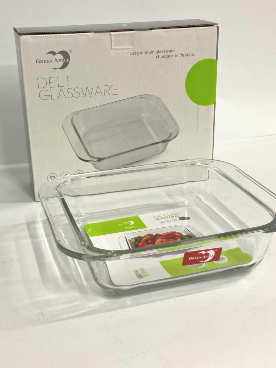 Deli  glassware Square Dish Serving & Cake dish 910 ml  8*7 inch