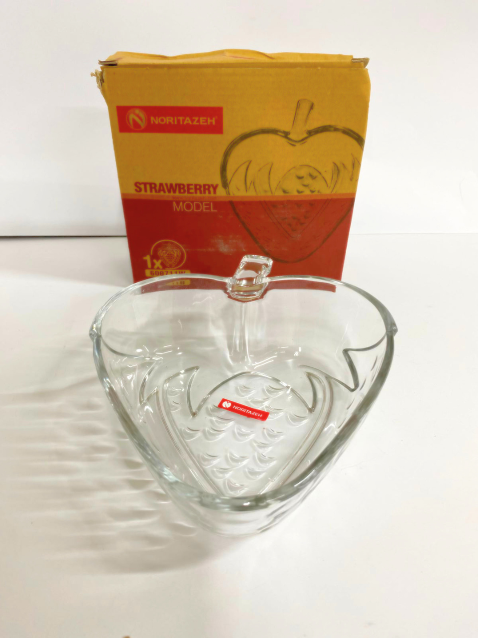Strawberry Shaped Transparent Glass Serving/Desert Serving/Raita Serving/Salad Serving Bowl