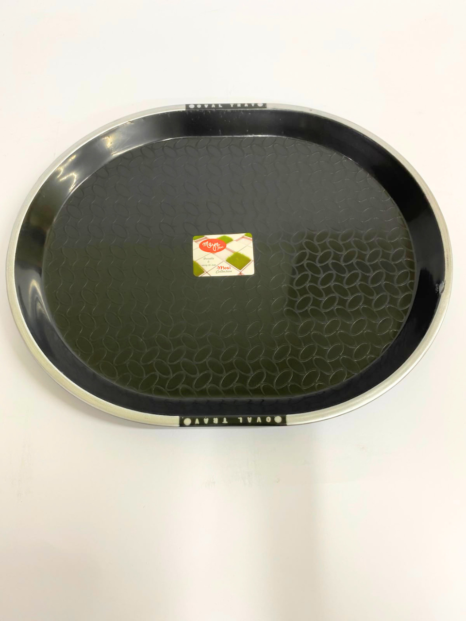 Plastic Multi-Purpose Oval golden line Tray 11 x 10 inch Gift & Serving Trays