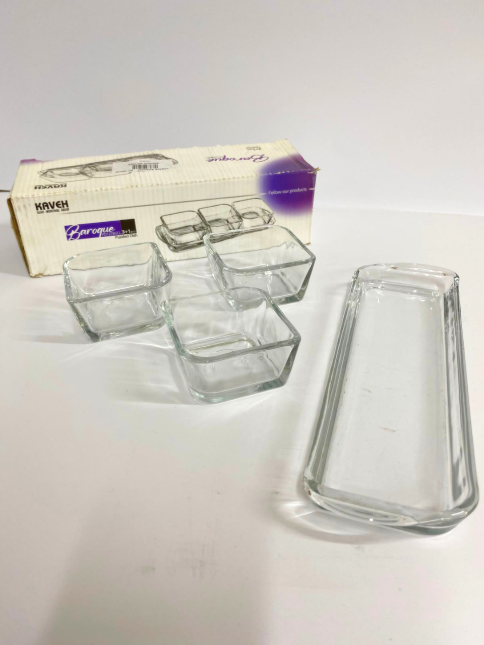 Mini Sauce + salad Bowls , 3+1 Small Glass Bowl Set