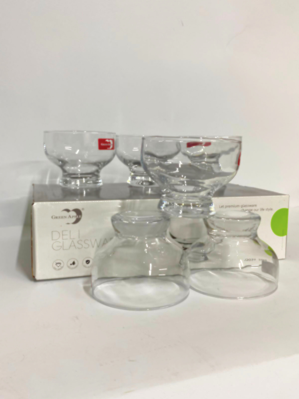DELI GLASSWARE ICE CREAM CUPS PACK OF 6 PCS SERVIG CUPS 270ML