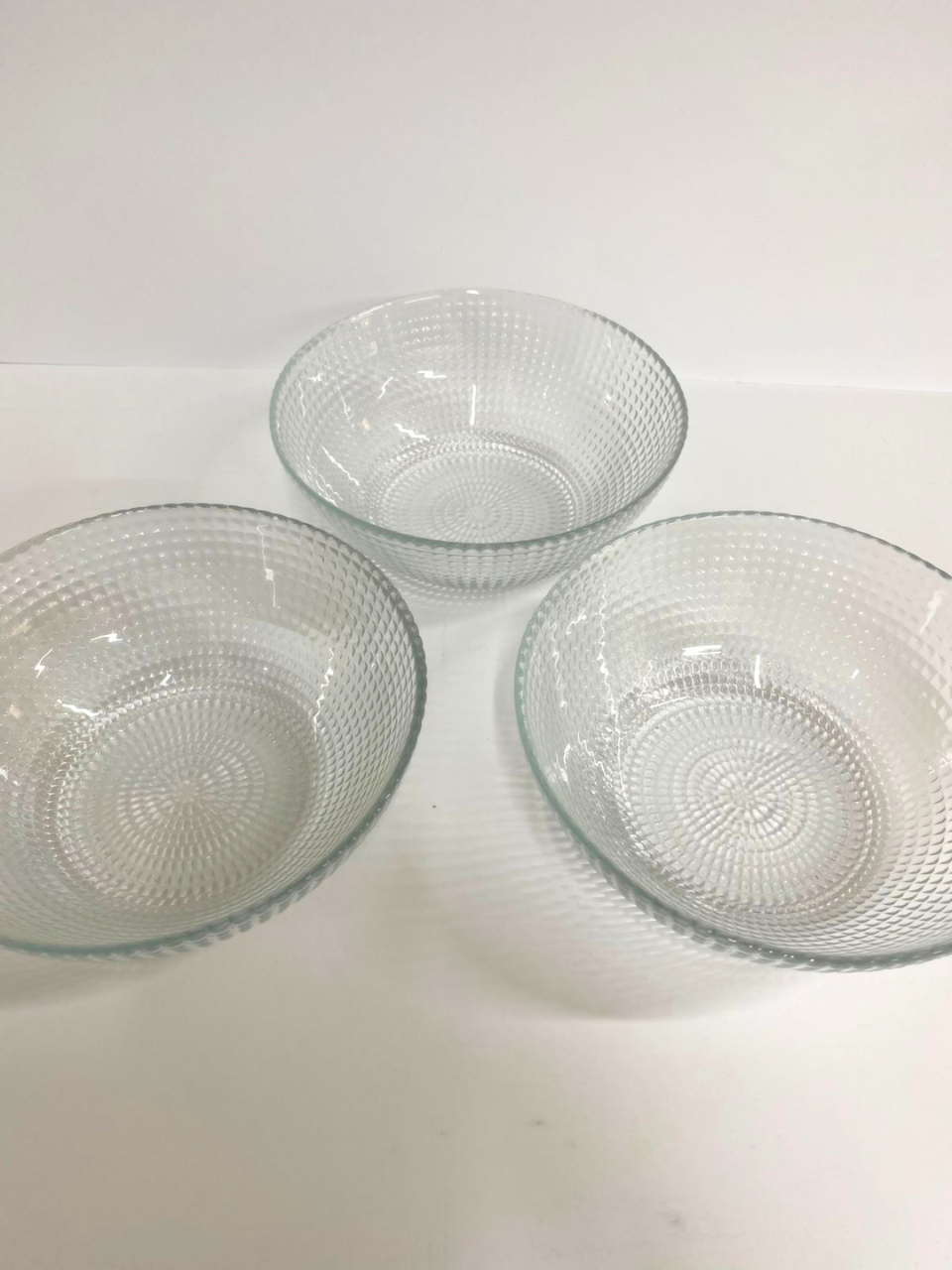 Elegant Transparent Crystal Desert/Fruit Serving Bowl (Pack of 3 )