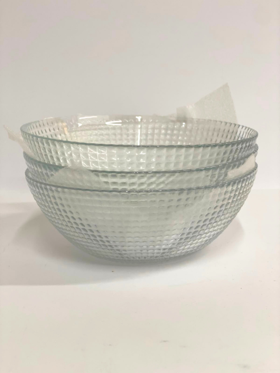 Elegant Transparent Crystal Desert/Fruit Serving Bowl (Pack of 3 )