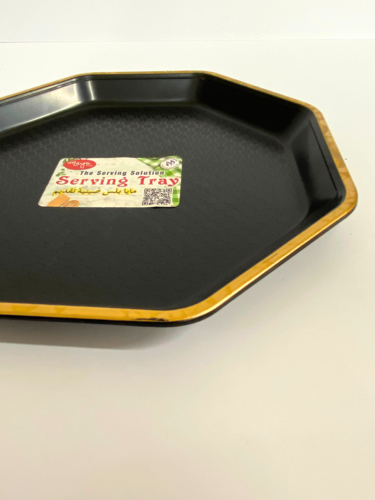 Plastic Multi-Purpose Oval golden line  Tray 9 x 9 inch Gift & Serving Trays