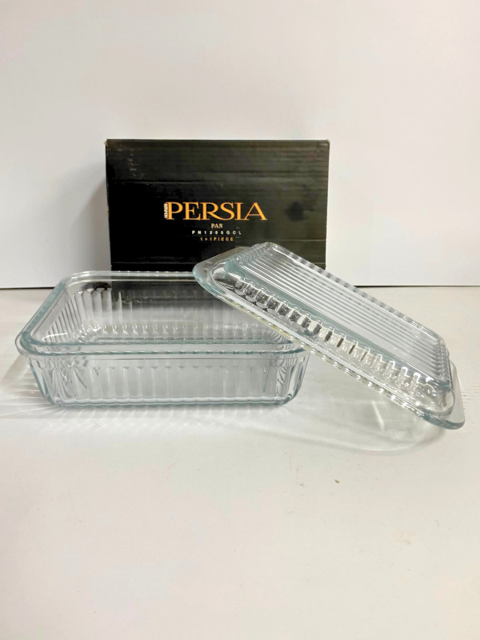 Butter Dish Made Of Clear Glass For Butter Dish with Lid - 8 x 6 Inch