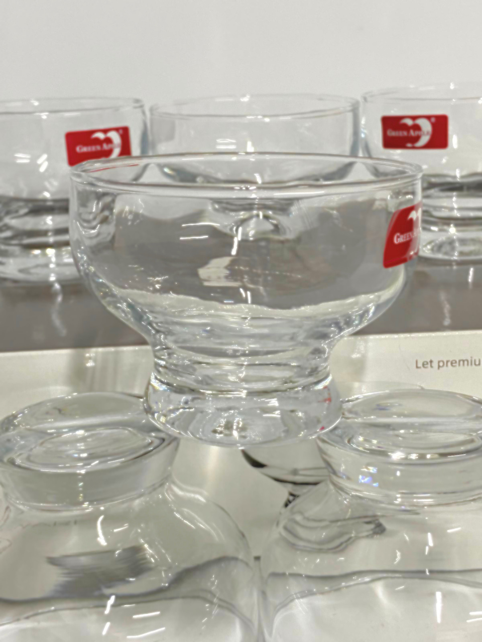 DELI GLASSWARE ICE CREAM CUPS PACK OF 6 PCS SERVIG CUPS 270ML