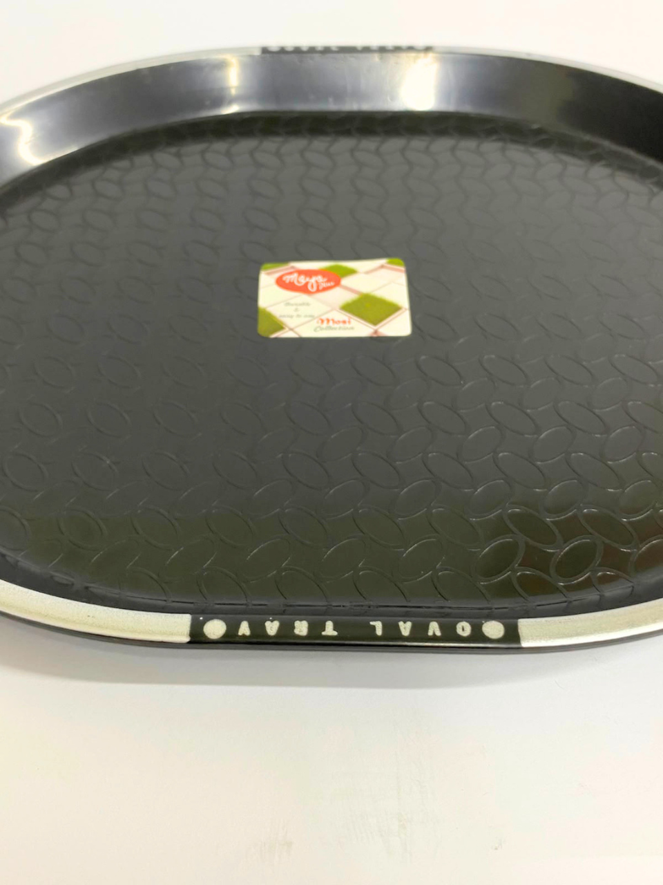 Plastic Multi-Purpose Oval golden line Tray 11 x 10 inch Gift & Serving Trays