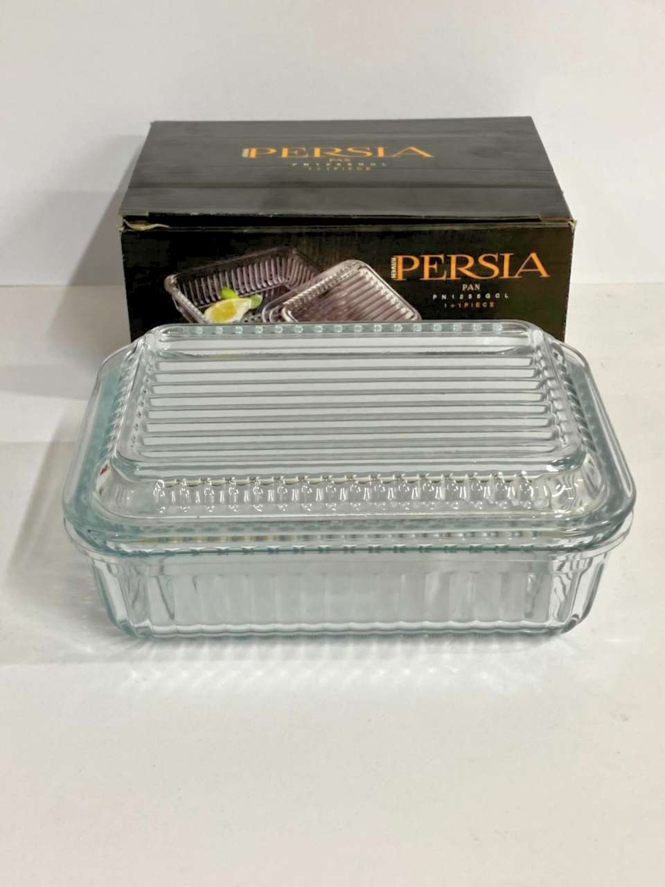 Butter Dish Made Of Clear Glass For Butter Dish with Lid - 8 x 6 Inch