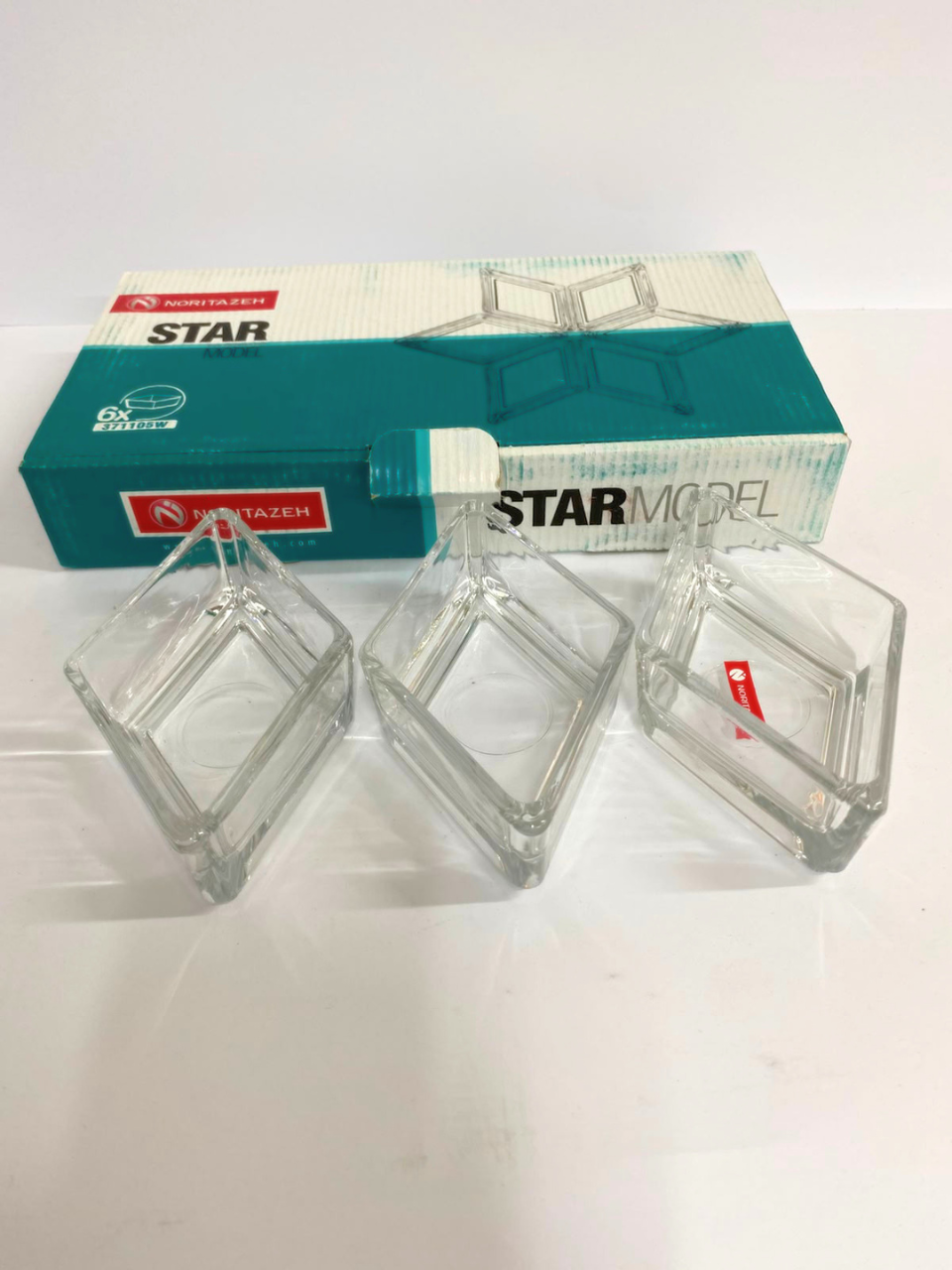 Set of 6 Cristalline Mini Glass Dish Tapas & Appetizer Serving Dishes