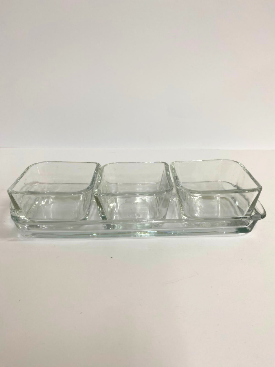 Mini Sauce + salad Bowls , 3+1 Small Glass Bowl Set
