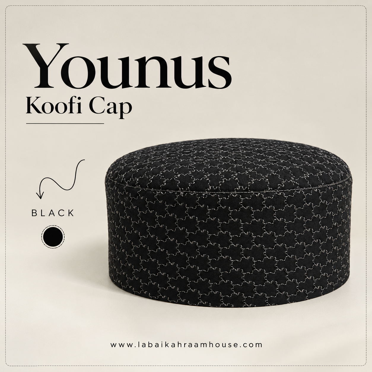 Koofi Islamic Prayer Cap - YOUNUS