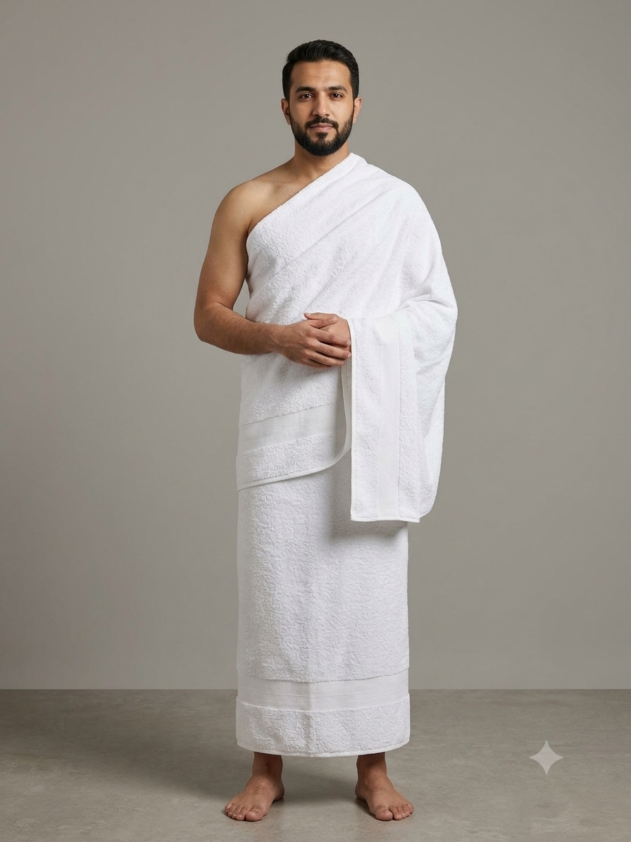 Mens Ahraam Towel – Soft Towel  for hajj & umraah High Quality Style
