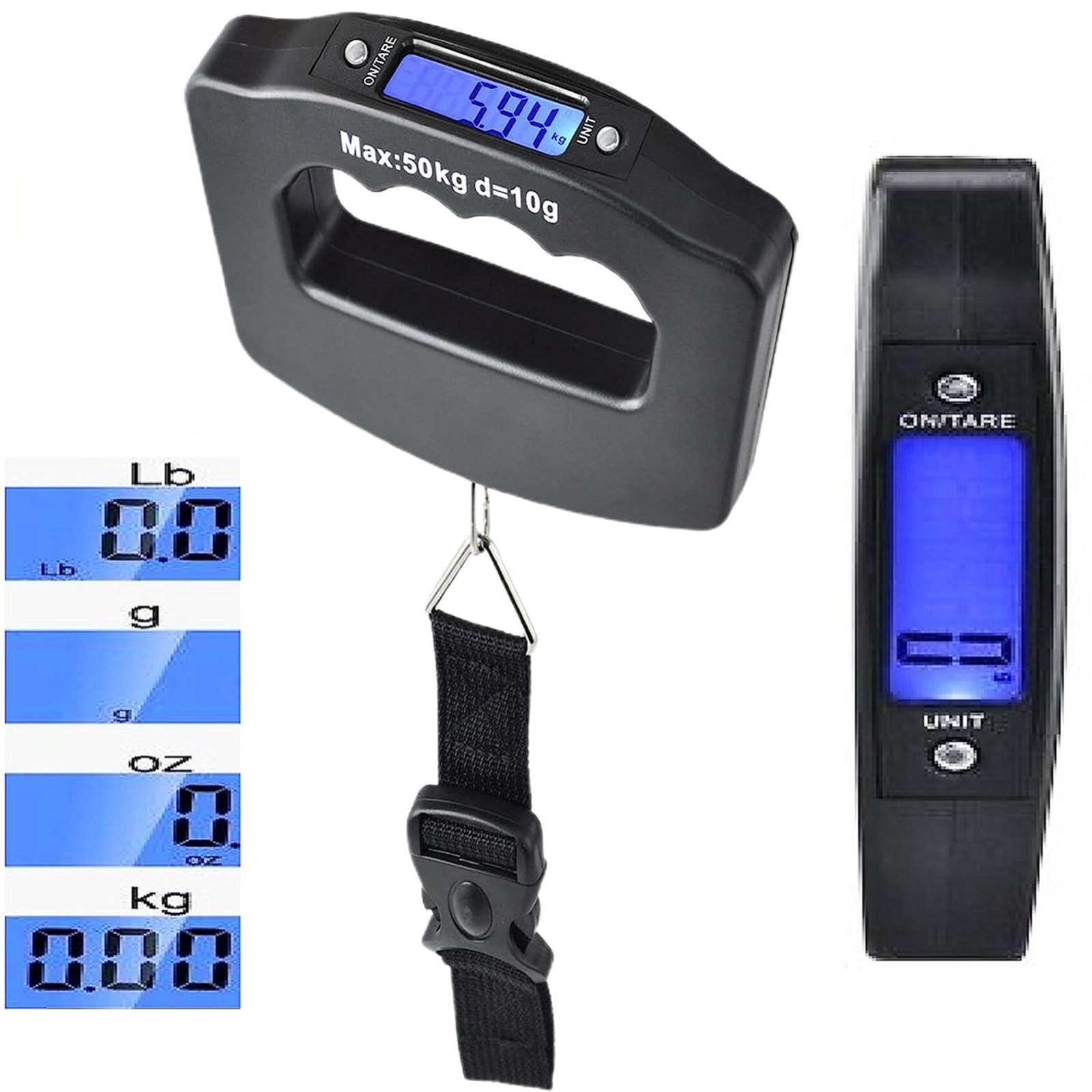 Digital Portable Handheld Weighing Suitcase with Belt, Electronic Luggage Scale, Hanging Bag Scale for Travel, Balance