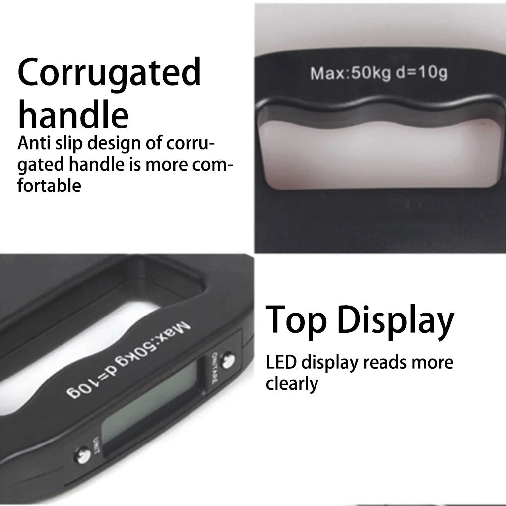 Digital Portable Handheld Weighing Suitcase with Belt, Electronic Luggage Scale, Hanging Bag Scale for Travel, Balance