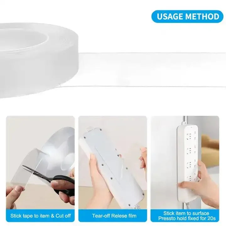 Nano Double-Sided Adhesive Strong Waterproof Grip Reusable Nano Tape