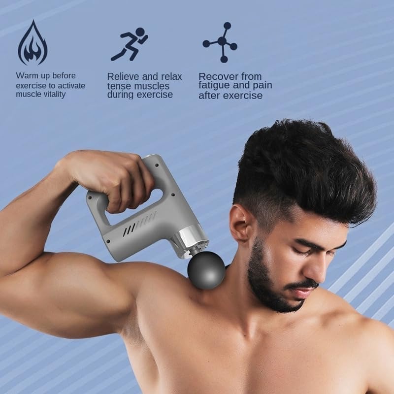 Body Massage Gun, Portable Mini Electric Muscle Relaxation Massager for Fitness and Physical Health, Black