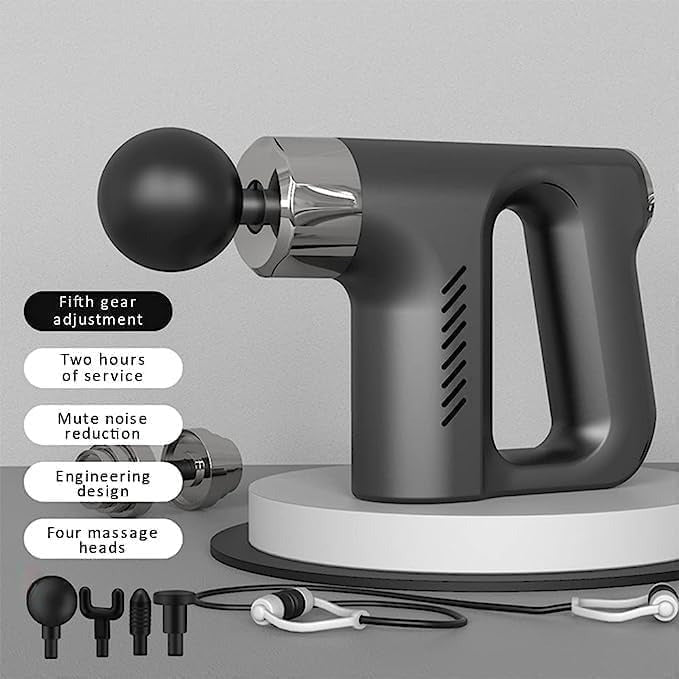 Body Massage Gun, Portable Mini Electric Muscle Relaxation Massager for Fitness and Physical Health, Black