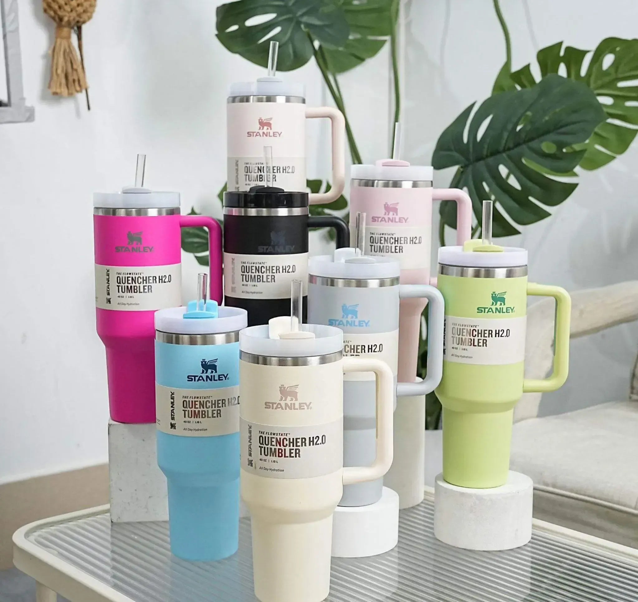 Stanley Plain Quencher Tumbler | 40 OZ | Tumbler With Handle 40cs