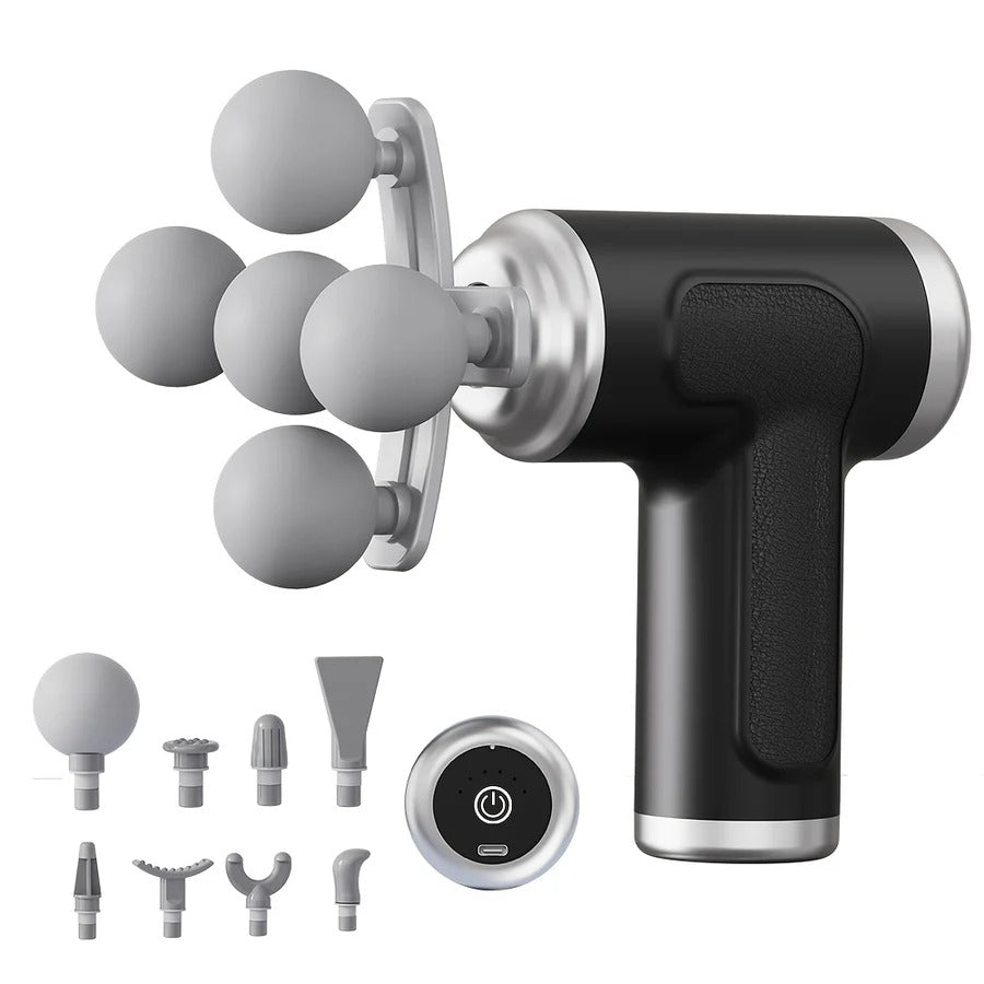 Rechargeable Massager Gun - 6-Speed Adjustable Quiet Portable Electric Muscle Massager With USB
