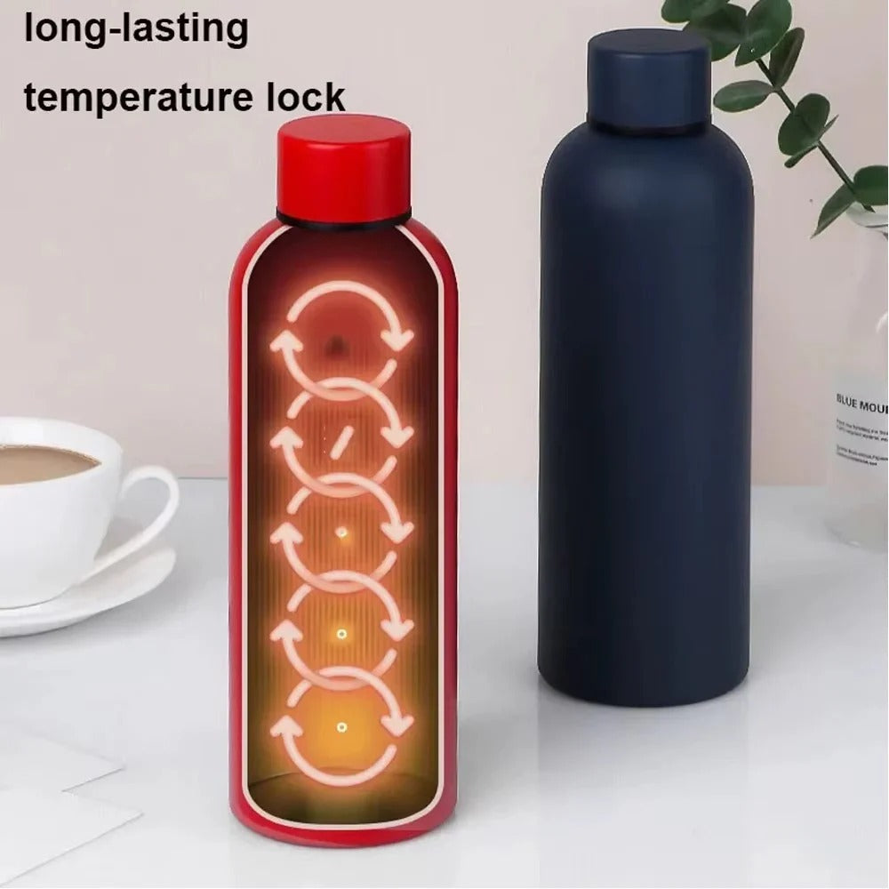600ml Colourful Rubber Matte Double Wall Vacuum Insulated Water Bottle
