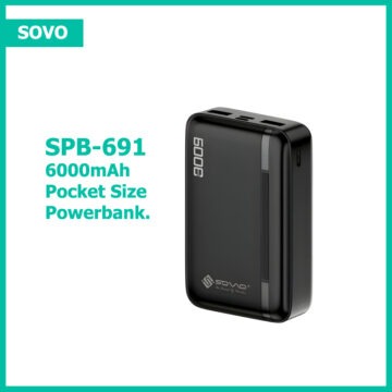 SOVO SPB-691 6000mAh (Pulse Service) Pocket-Size Portable Power Bank