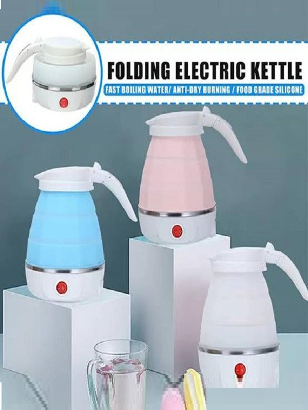 Folding Electric Kettle 600ml | Compact Travel Silicone Kettle Pakistan