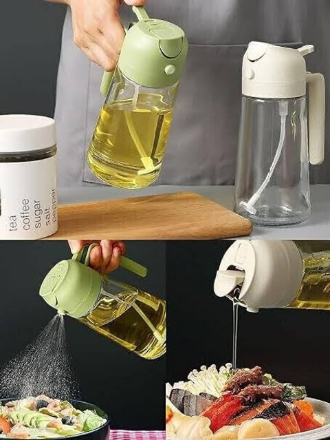 2 in 1 Oil Sprayer and Dispenser Bottle Jug - 500ml