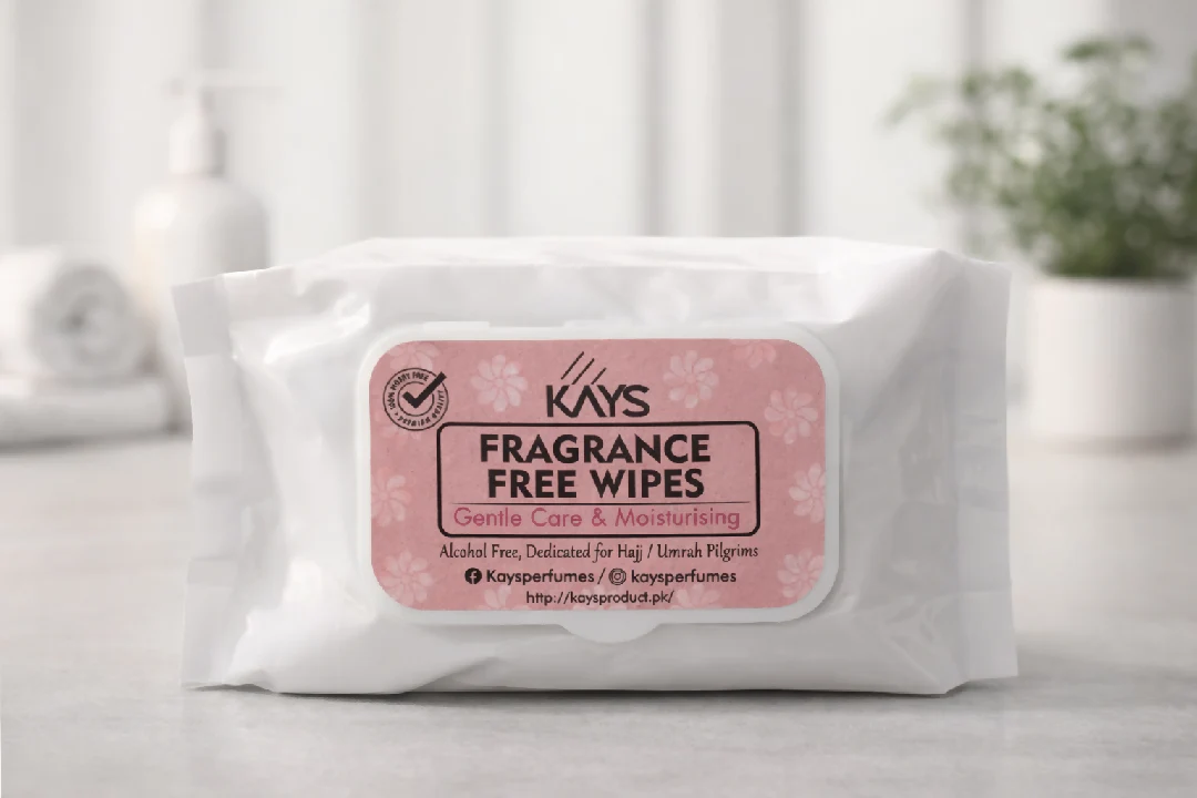Fragrance and Alcohol free wipes for Hajj and Umrah  60 pcs