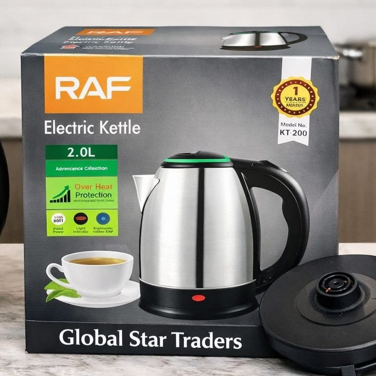 RAF KT-200 Electric Kettle (2.0 Ltr) Concealed – Steel Body
