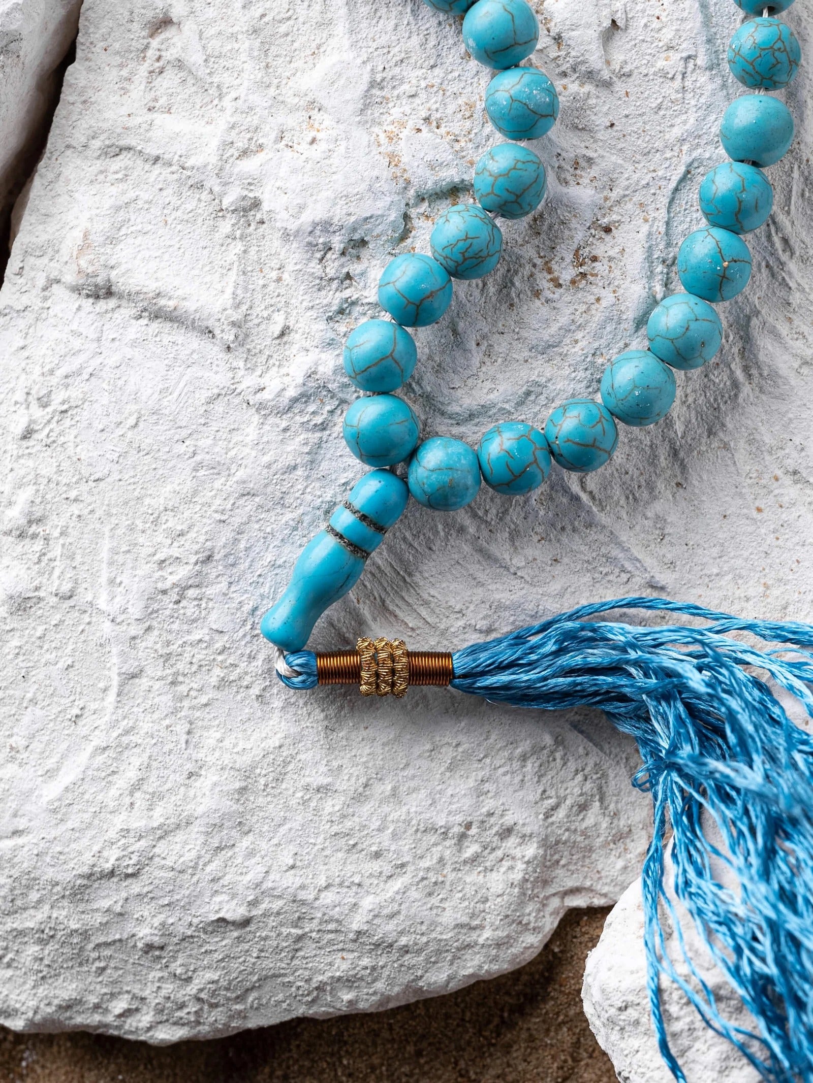 Blue Turquoise / Feroza Stone Tasbih (10mm 33 Beads)