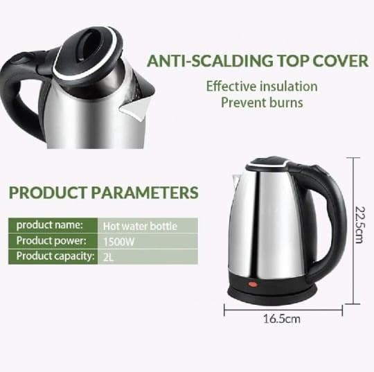 RAF KT-200 Electric Kettle (2.0 Ltr) Concealed – Steel Body