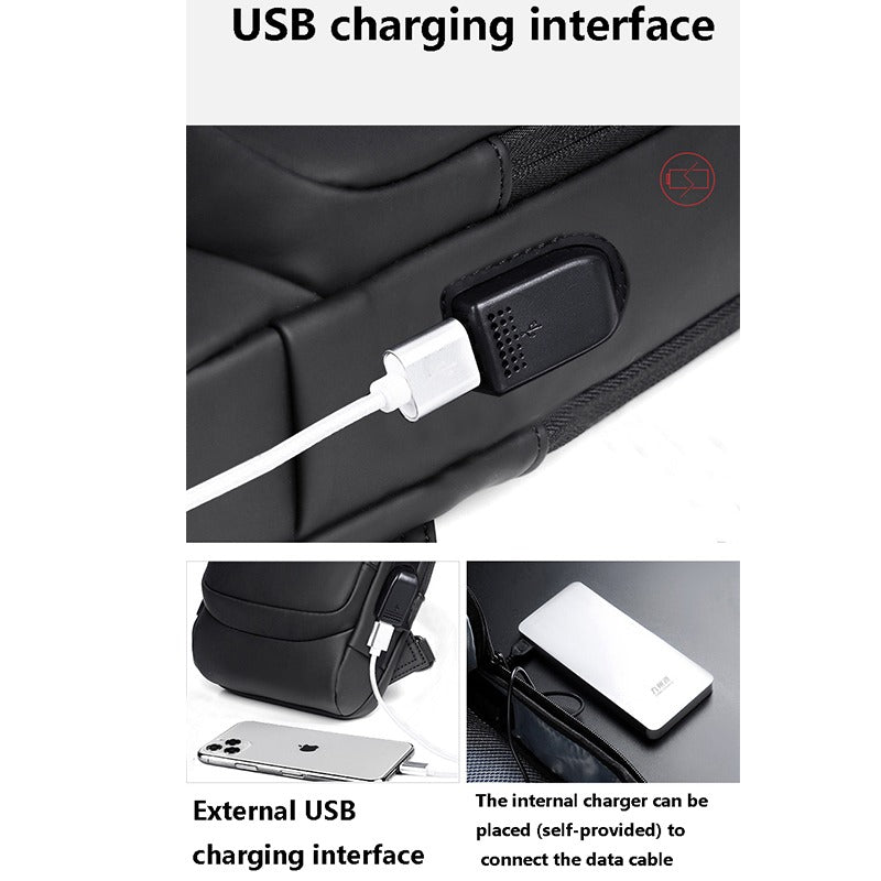 Travel Essential Water-Resistant Scratch-Proof Nylon Anti-Theft Crossbody Sling with USB Charging Port Side Bag for Men and Women - Compact Gym & Passport Shoulder bag