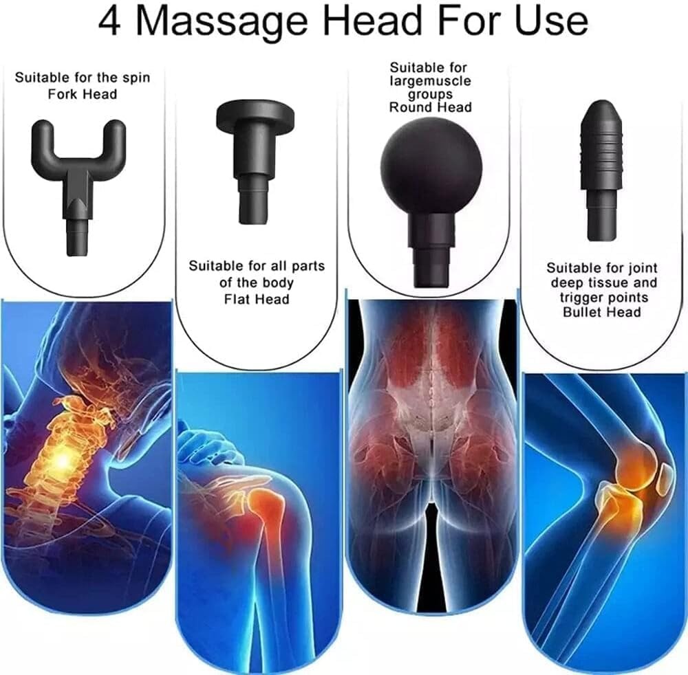 Body Massage Gun, Portable Mini Electric Muscle Relaxation Massager for Fitness and Physical Health, Black
