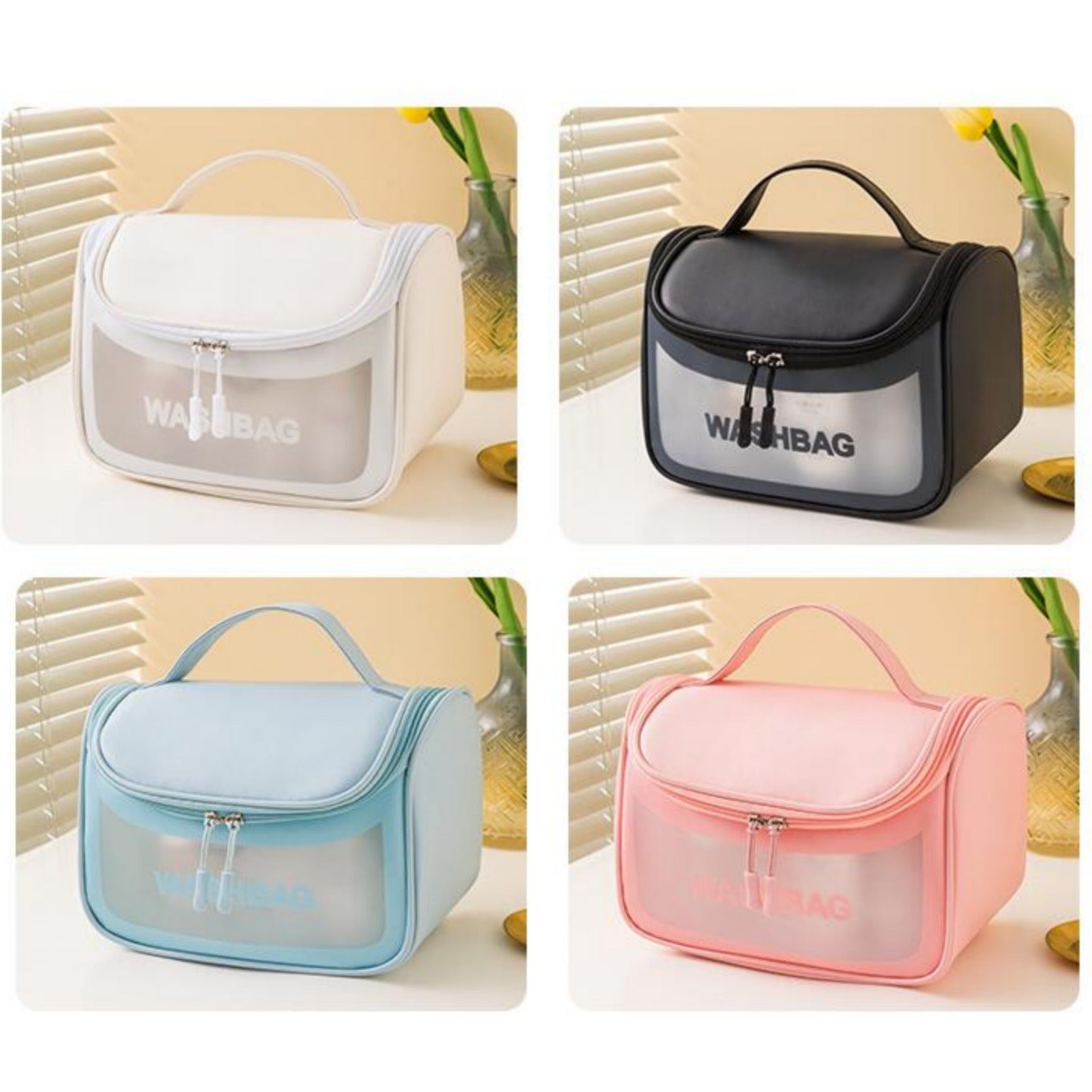 Wash Bag Toiletries and Cosmetic Organizer Bags with Full of Storage | Make Up Bags Pouch with Zipper For Travelling | Multipurpose Traveling Cosmetic Bags for Women