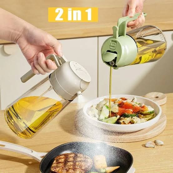 2 in 1 Oil Sprayer and Dispenser Bottle Jug - 500ml